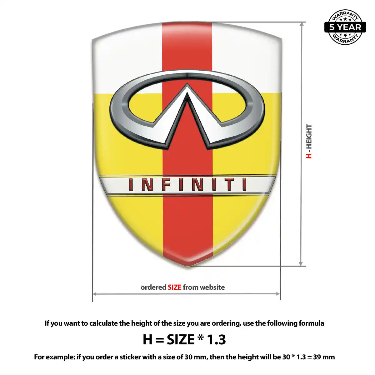 Infiniti 3D Logo Sticker Noble Edition