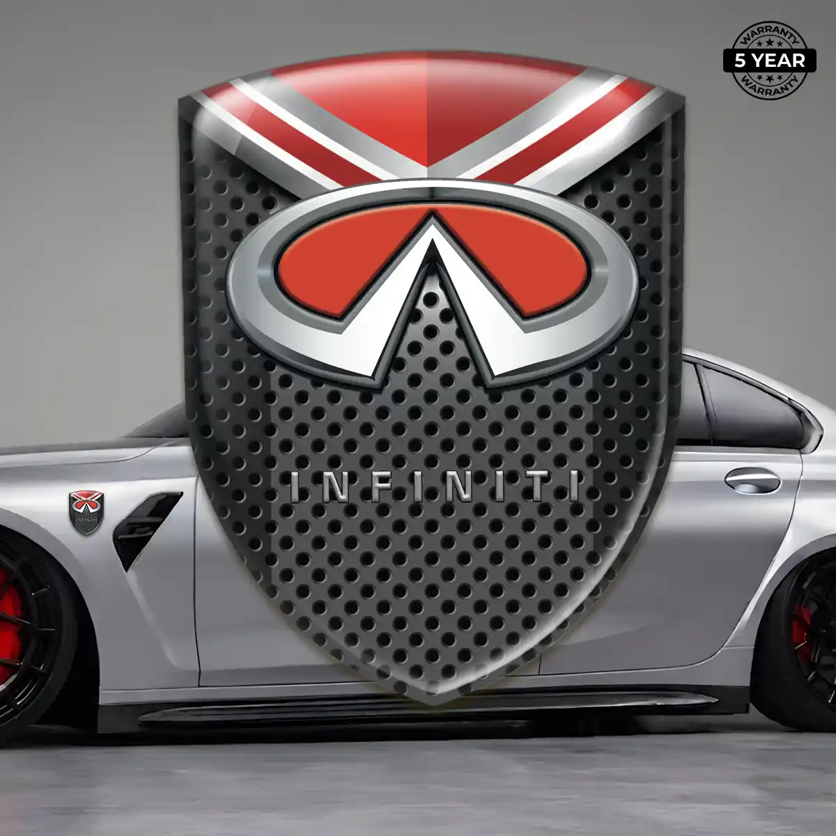Infiniti 3D Logo Sticker Premium Dome