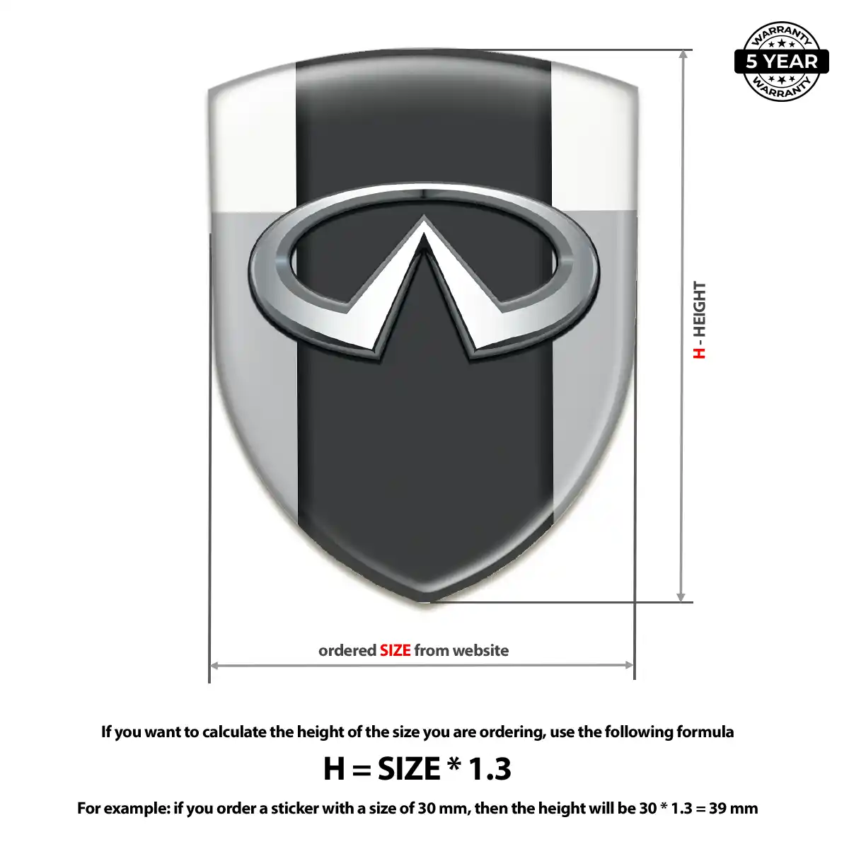 Infiniti 3D Logo Sticker Prestige Line