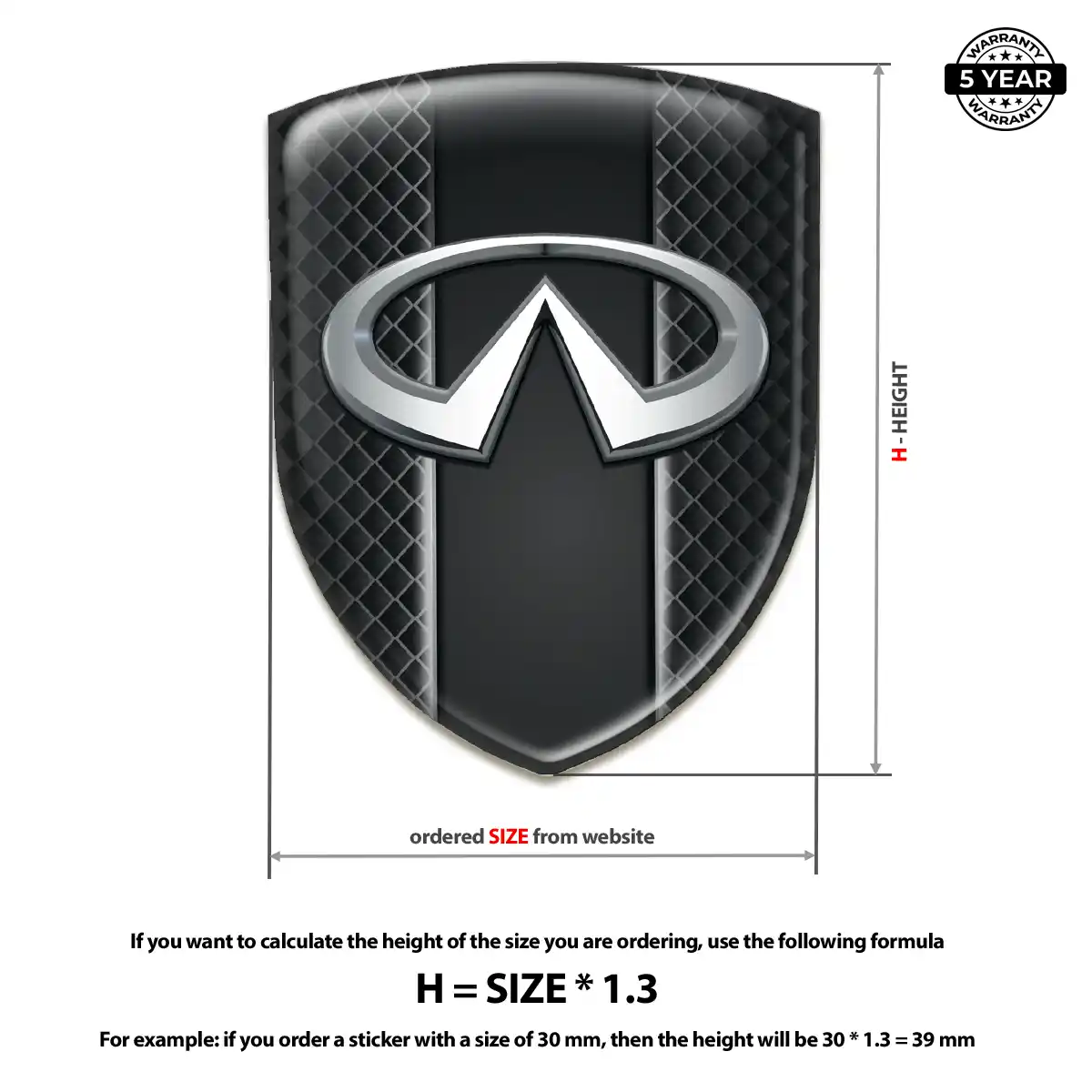Infiniti 3D Logo Sticker Prime Quality