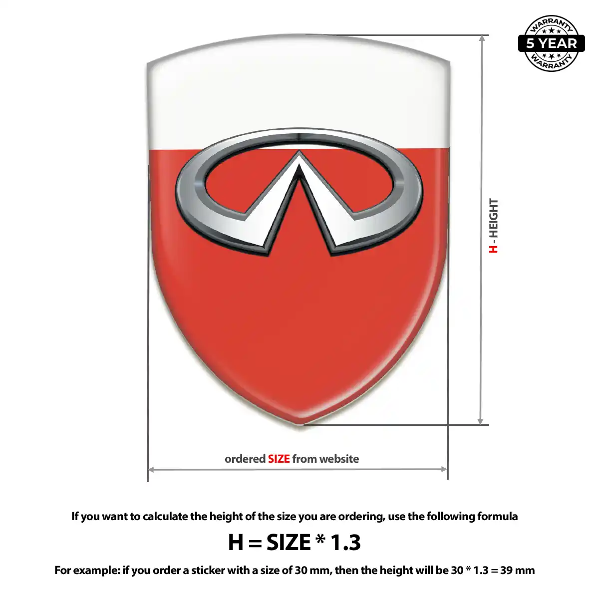 Infiniti 3D Logo Sticker Refined Design