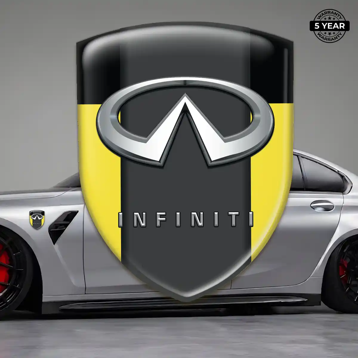Infiniti 3D Logo Sticker Resin Luxe