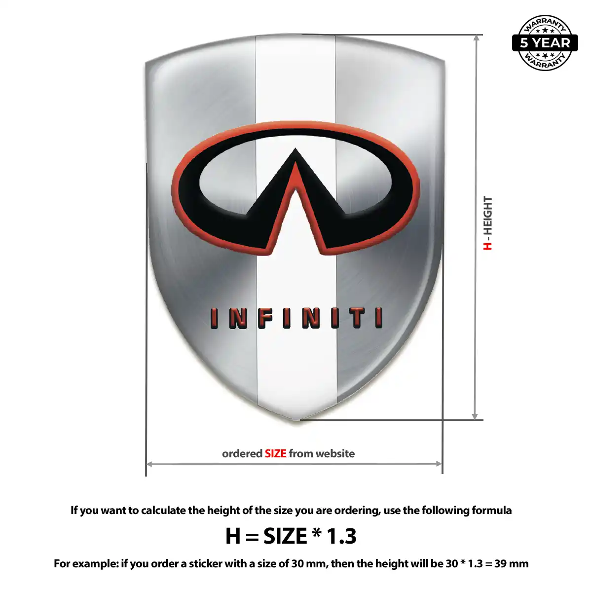 Infiniti 3D Logo Sticker Signature Grade