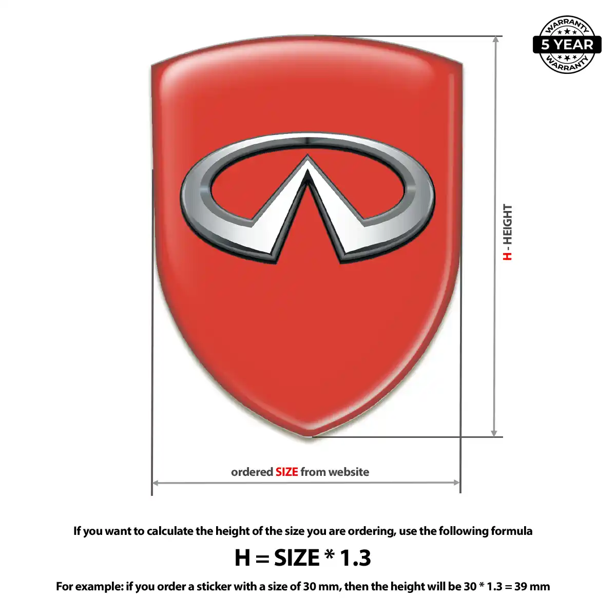 Infiniti 3D Logo Sticker Sleek Style