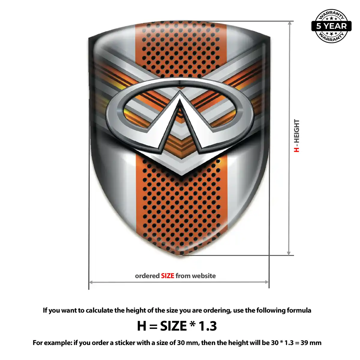 Infiniti 3D Logo Sticker Street Tuning