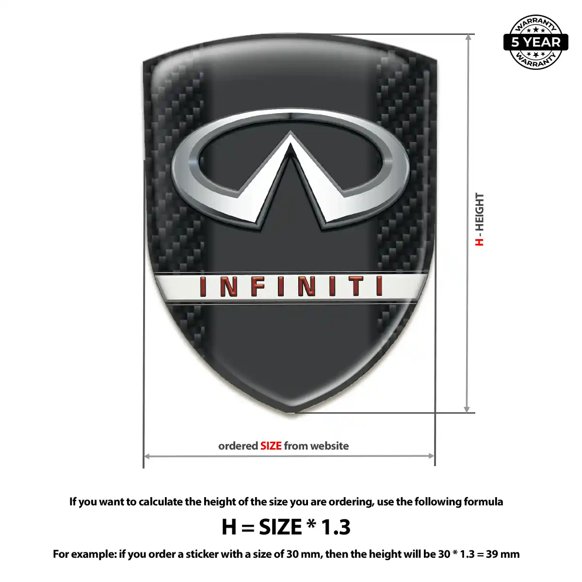 Infiniti 3D Resin Sticker Deluxe Edition