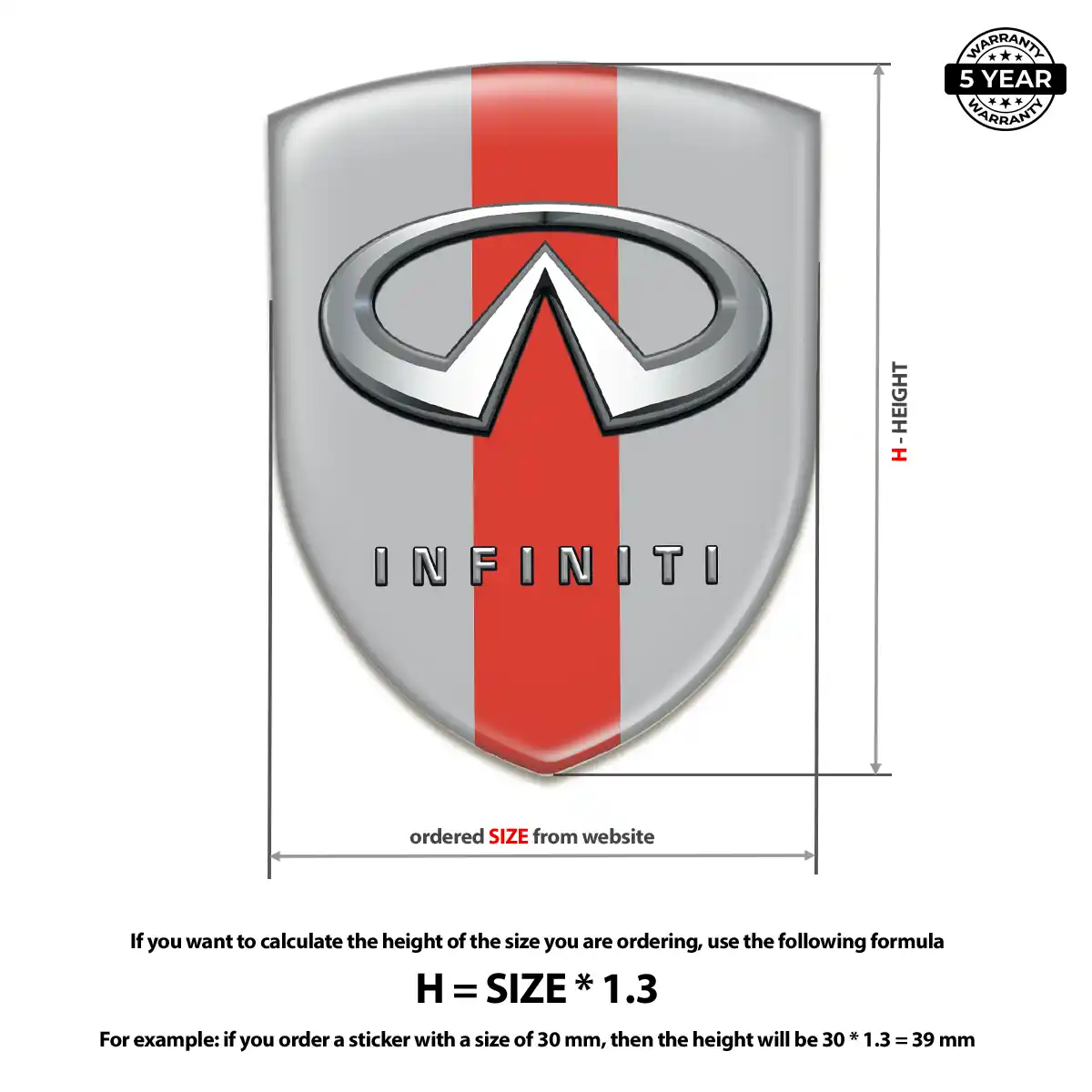 Infiniti 3D Resin Sticker Elite Edition