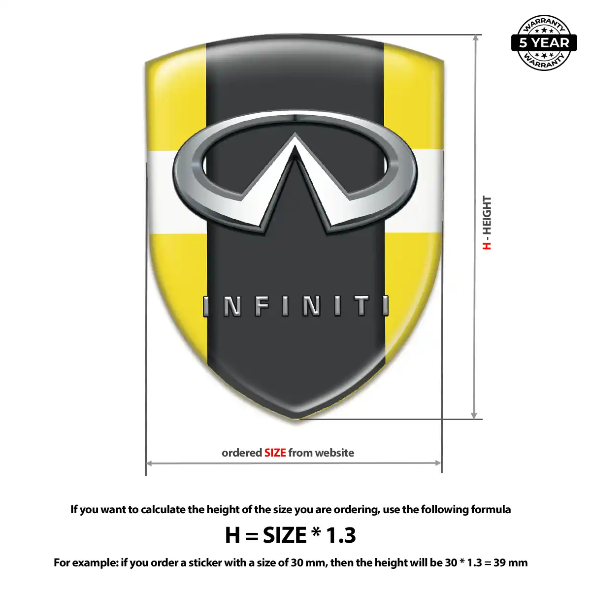 Infiniti 3D Resin Sticker Exclusive Series