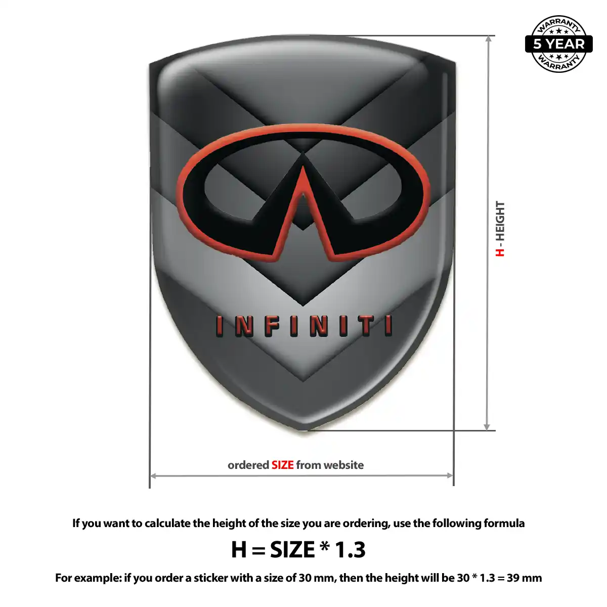 Infiniti 3D Resin Sticker Opulent Line