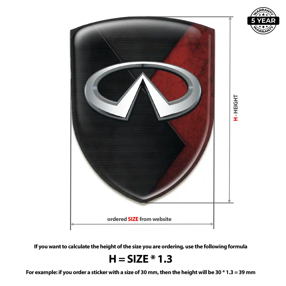 Infiniti 3D Resin Sticker Prestige Line