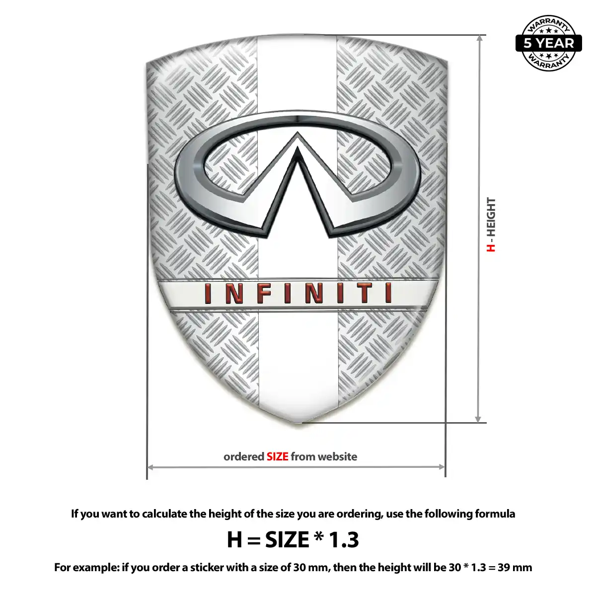 Infiniti 3D Resin Sticker Prime Quality