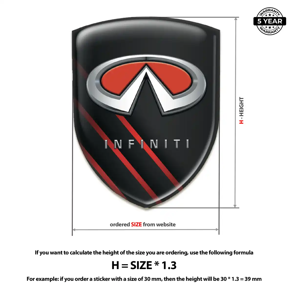 Infiniti 3D Resin Sticker Resin Elite