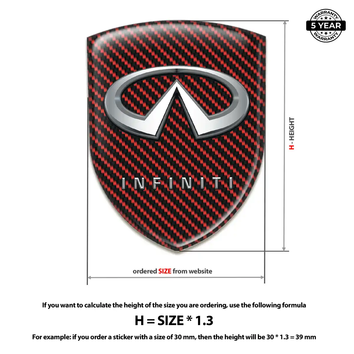 Infiniti 3D Resin Sticker Signature Grade