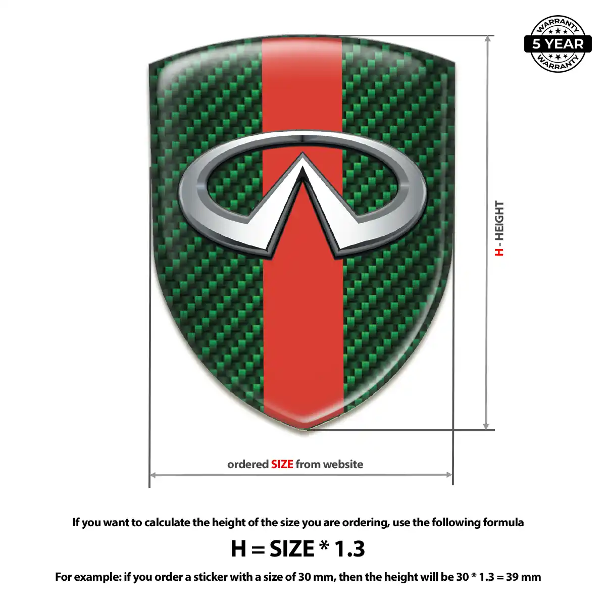 Infiniti 3D Resin Sticker Superior Craft