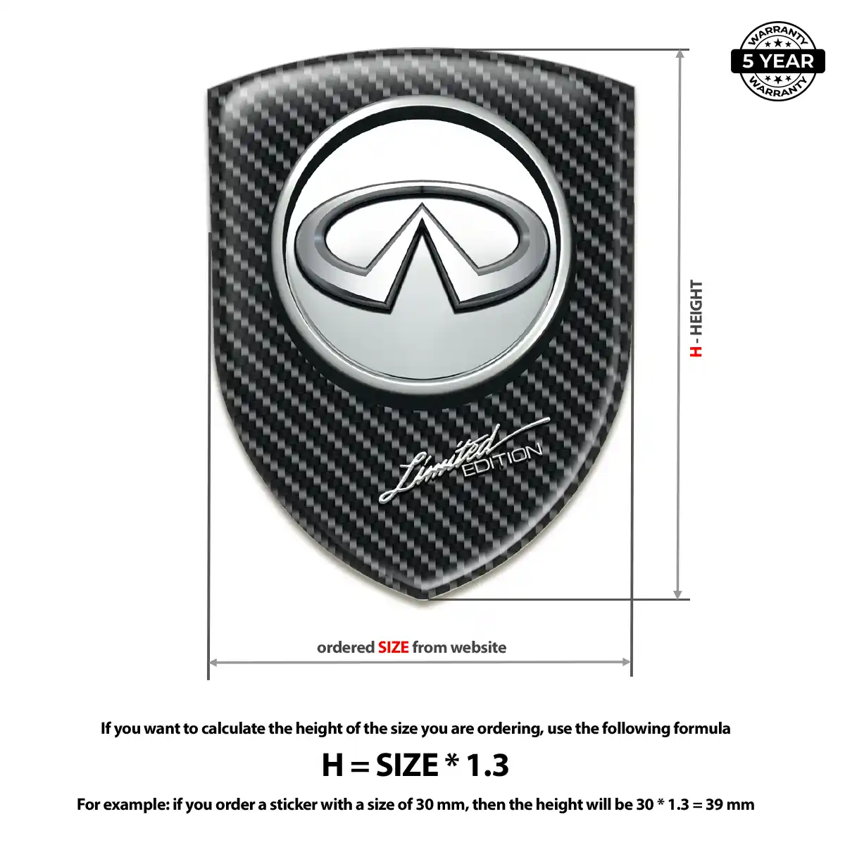 Infiniti Automotive Emblem Sticker Deluxe Edition