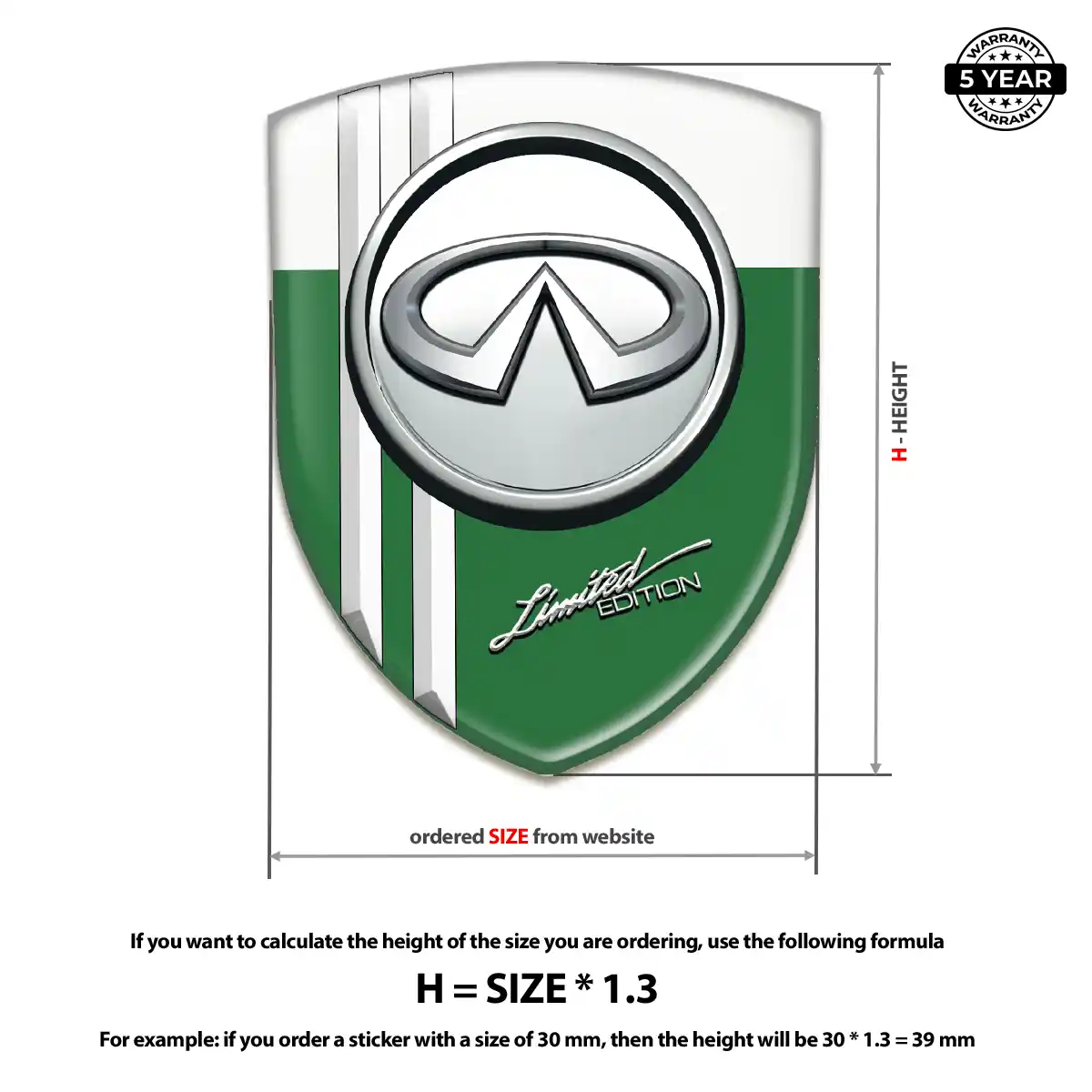 Infiniti Automotive Emblem Sticker Elite Finish