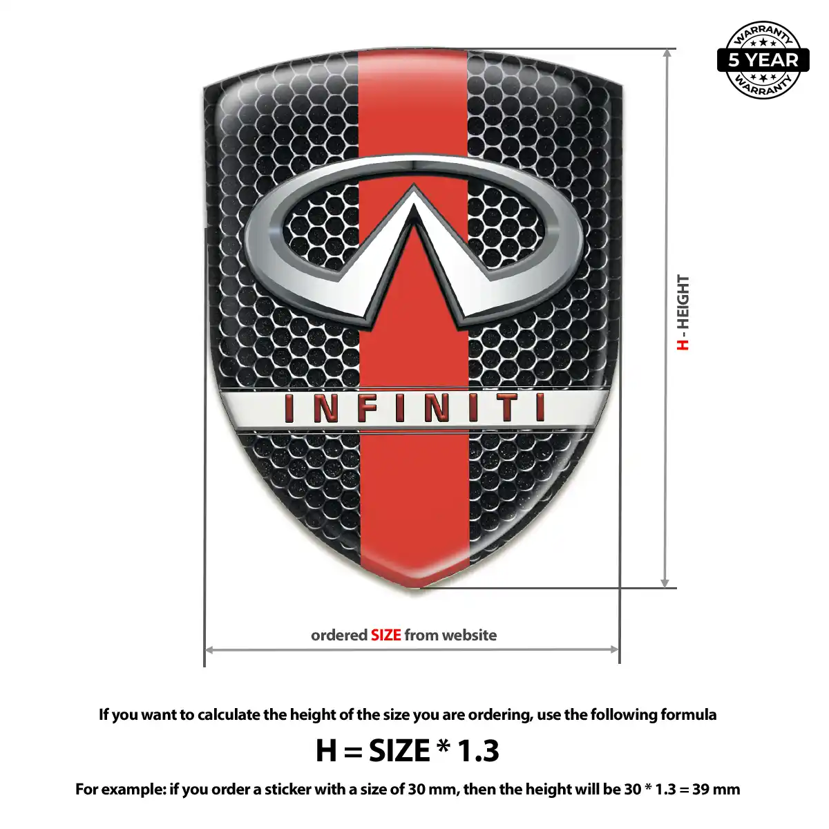 Infiniti Automotive Emblem Sticker Exclusive Series