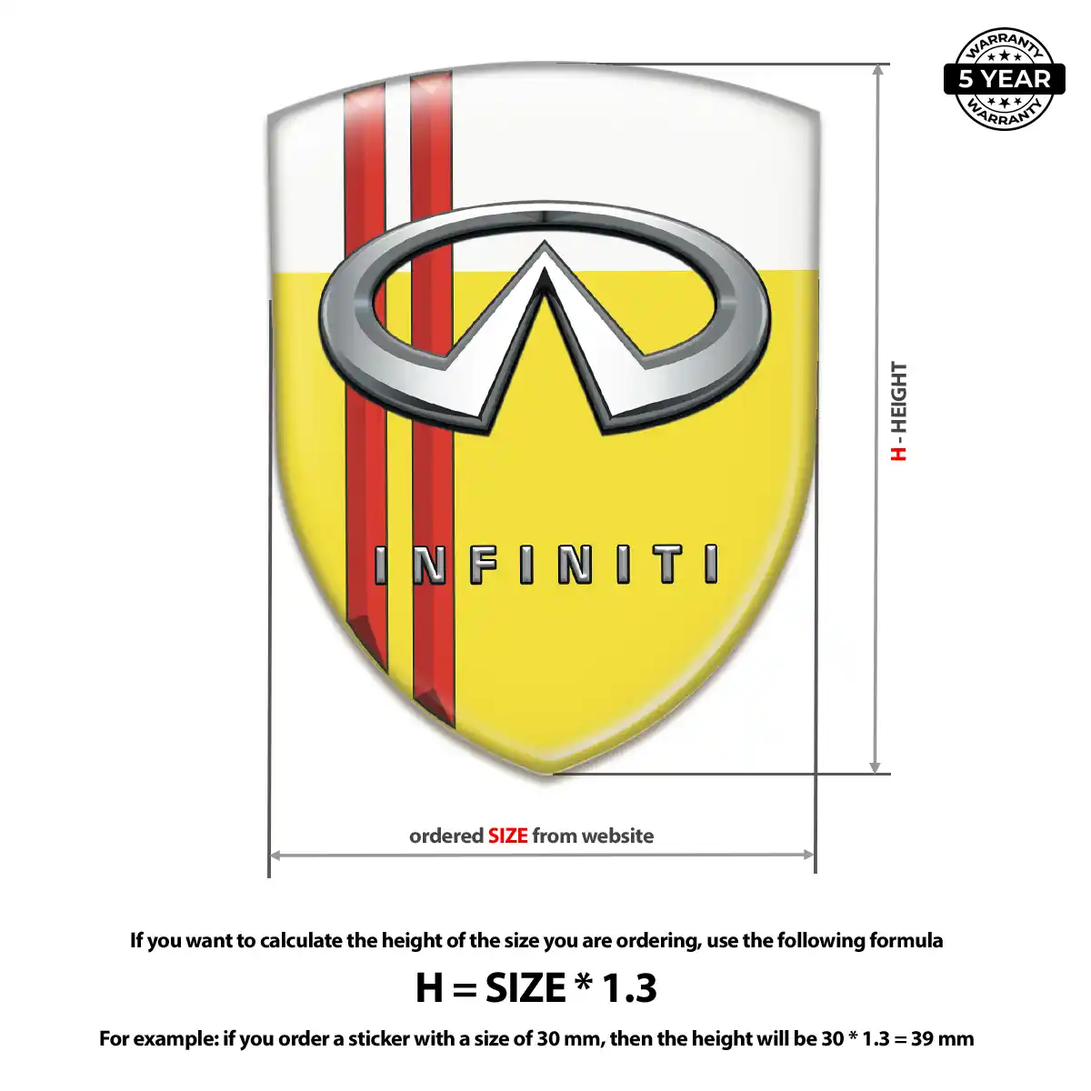 Infiniti Automotive Emblem Sticker Exterior Luxe