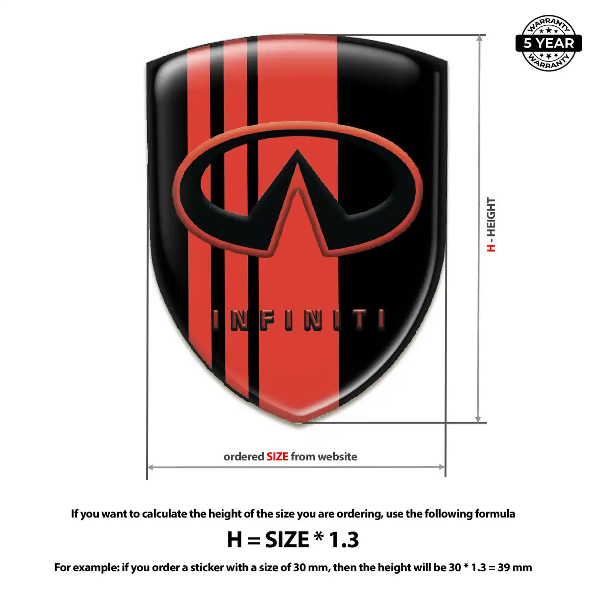Infiniti Automotive Emblem Sticker Interior Luxe