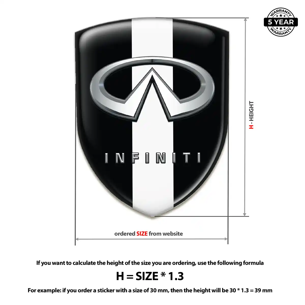 Infiniti Automotive Emblem Sticker Noble Edition