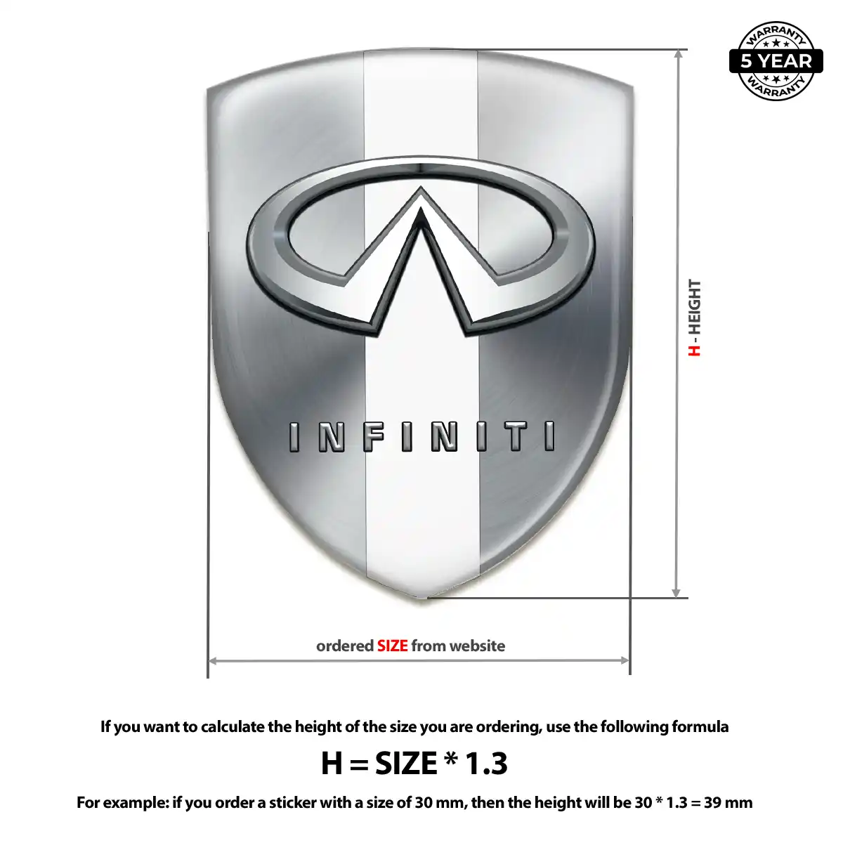Infiniti Automotive Emblem Sticker Opulent Line