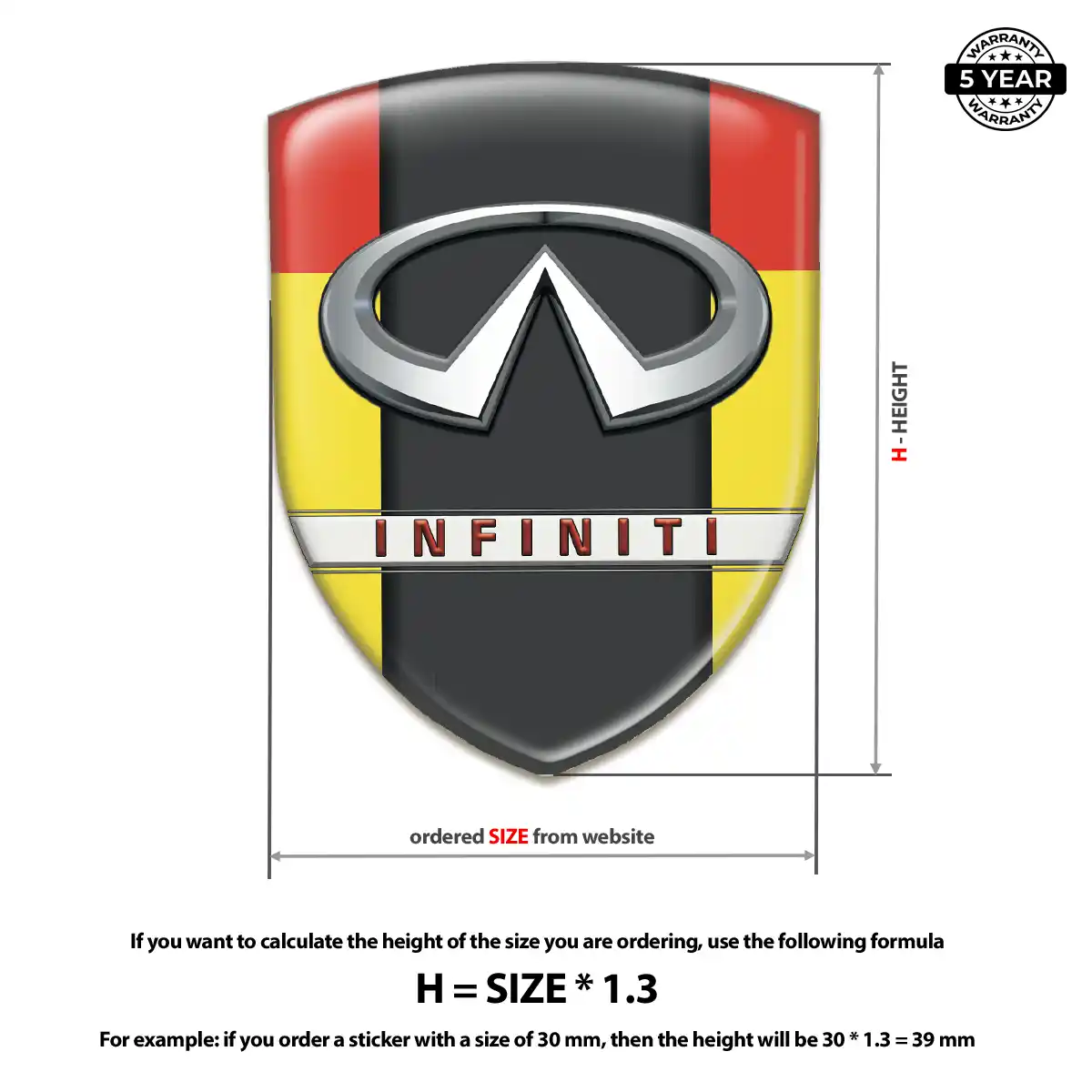 Infiniti Automotive Emblem Sticker Outer Style