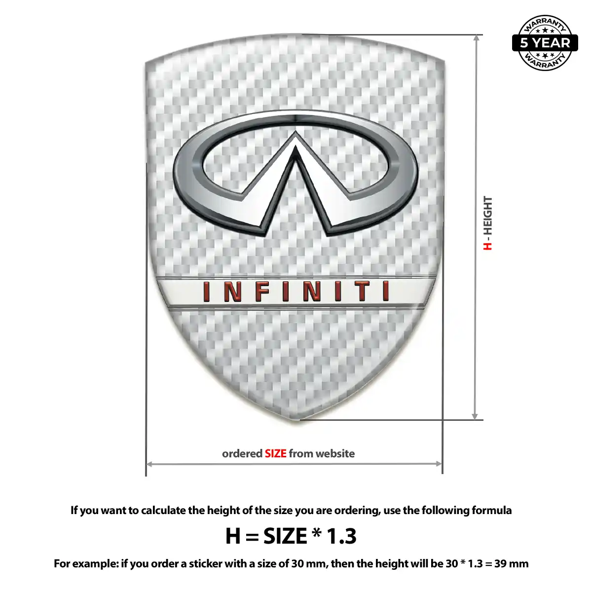 Infiniti Automotive Emblem Sticker Prime Quality