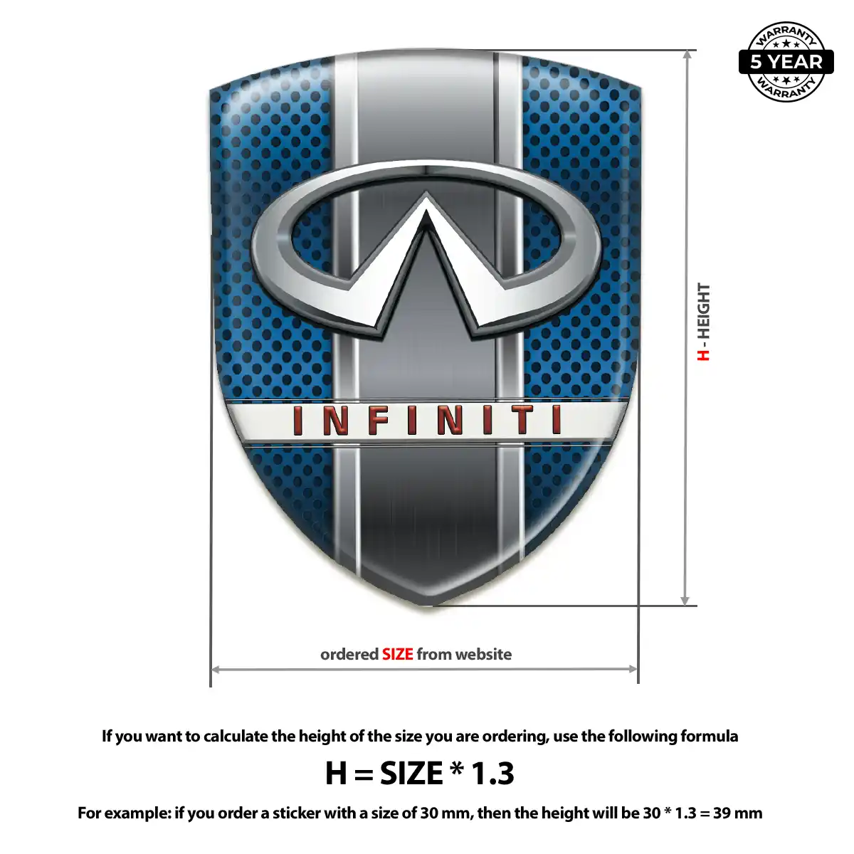 Infiniti Automotive Emblem Sticker Resin Elite