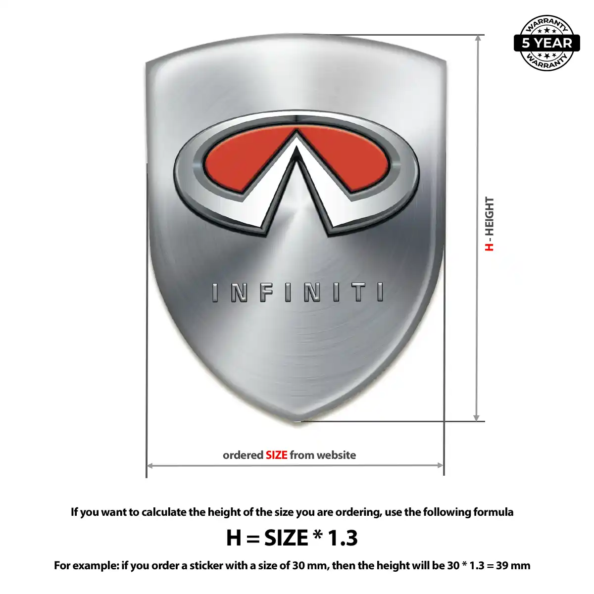 Infiniti Automotive Emblem Sticker Superior Craft