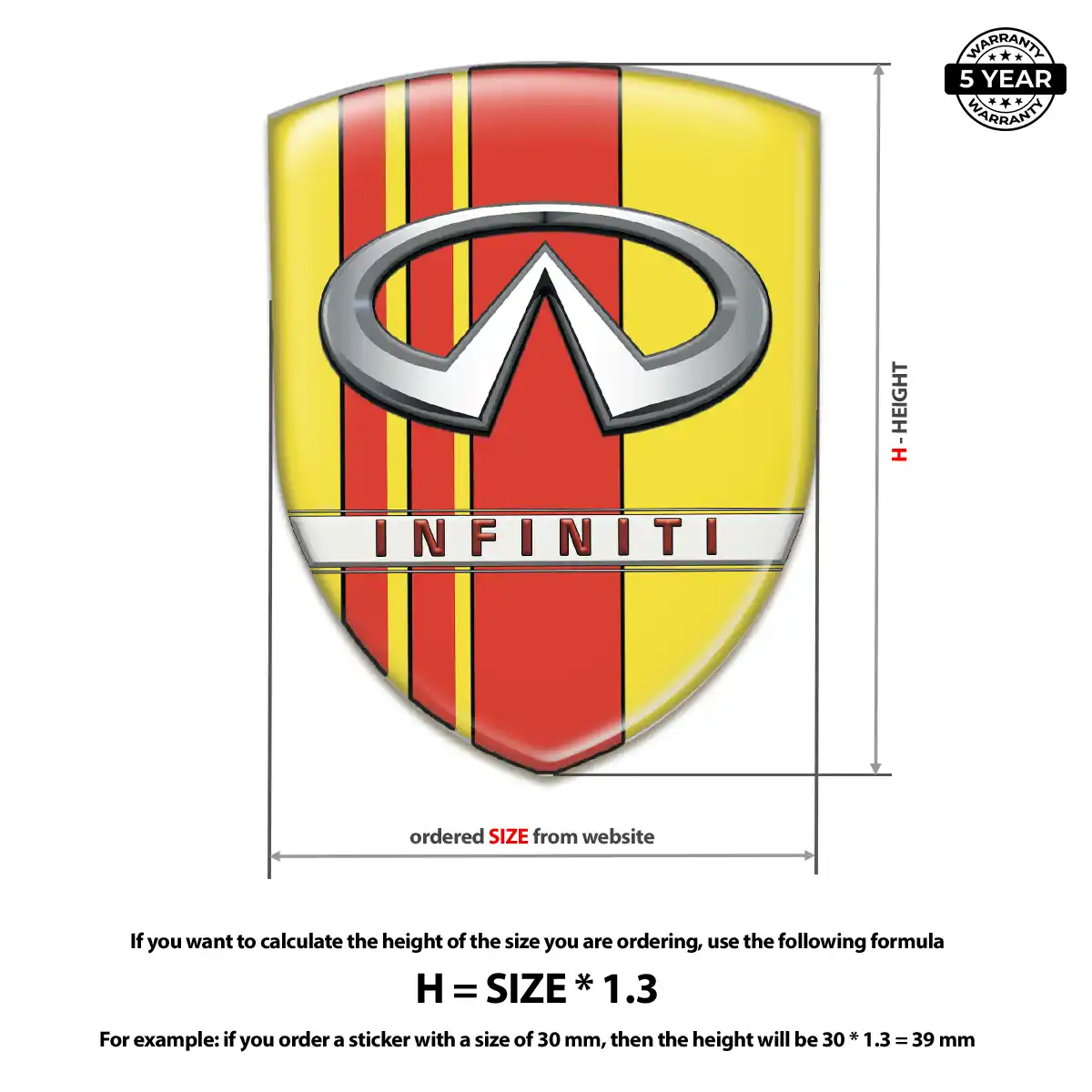Infiniti Automotive Logo Sticker Cabin Style