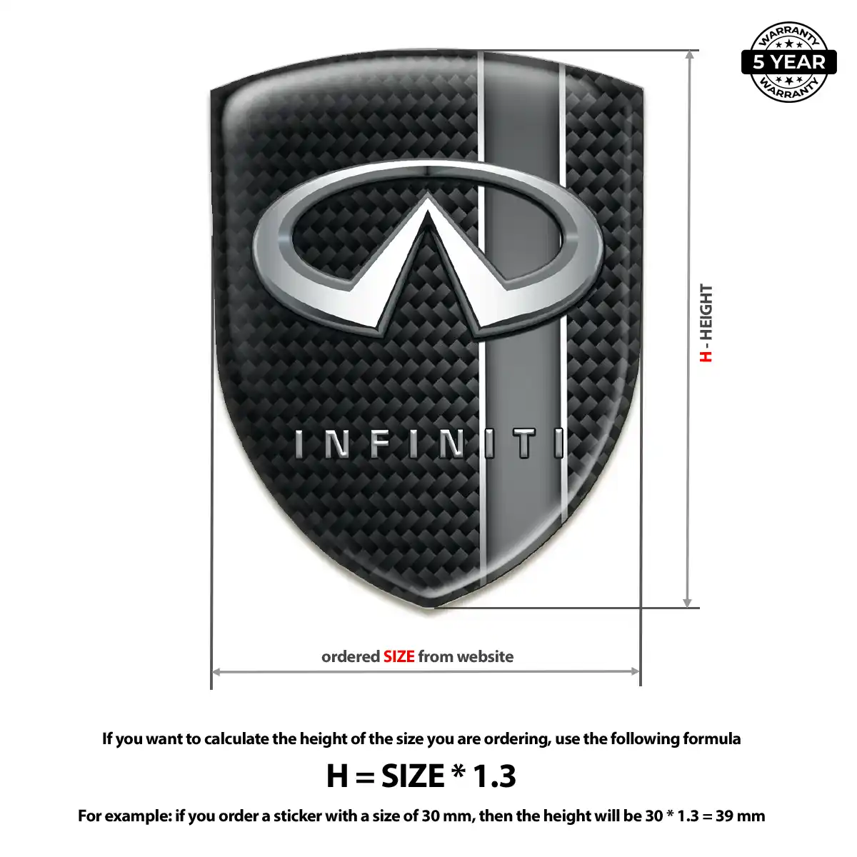 Infiniti Automotive Logo Sticker Deluxe Edition