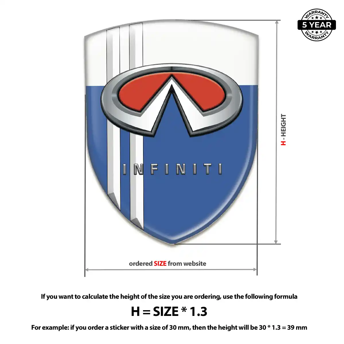Infiniti Automotive Logo Sticker Elite Finish