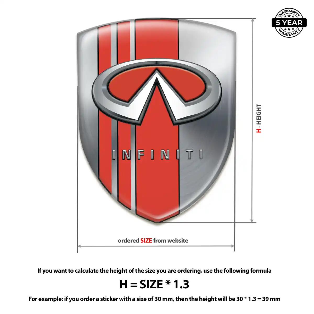 Infiniti Automotive Logo Sticker Exclusive Series