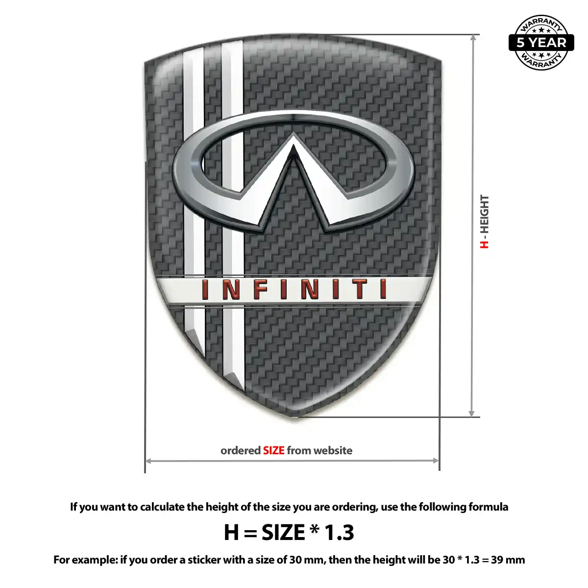 Infiniti Automotive Logo Sticker Exterior Luxe