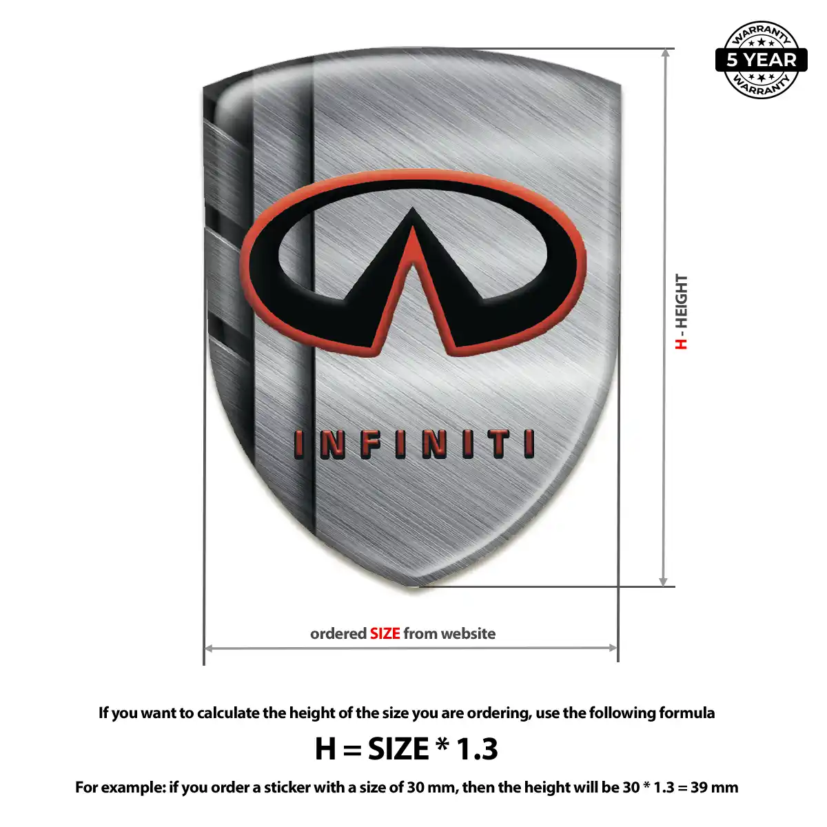 Infiniti Automotive Logo Sticker Interior Elegance
