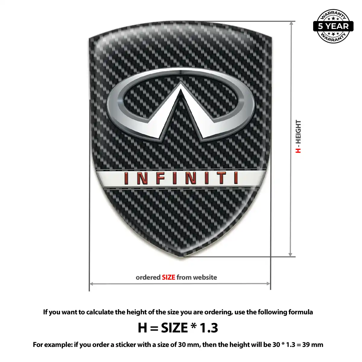 Infiniti Automotive Logo Sticker Interior Luxe