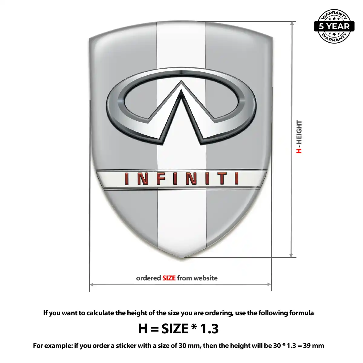 Infiniti Automotive Logo Sticker Noble Edition