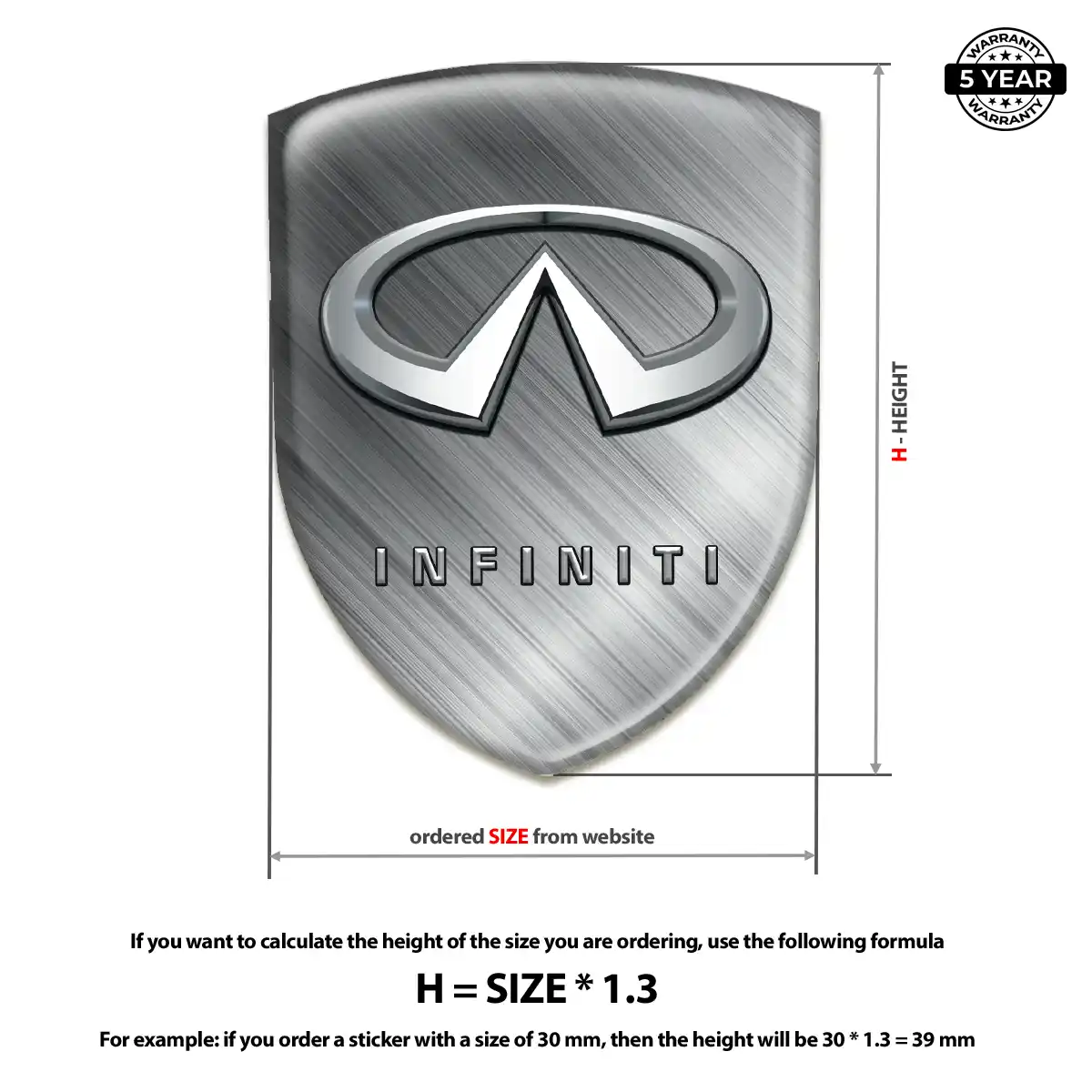 Infiniti Automotive Logo Sticker Opulent Line
