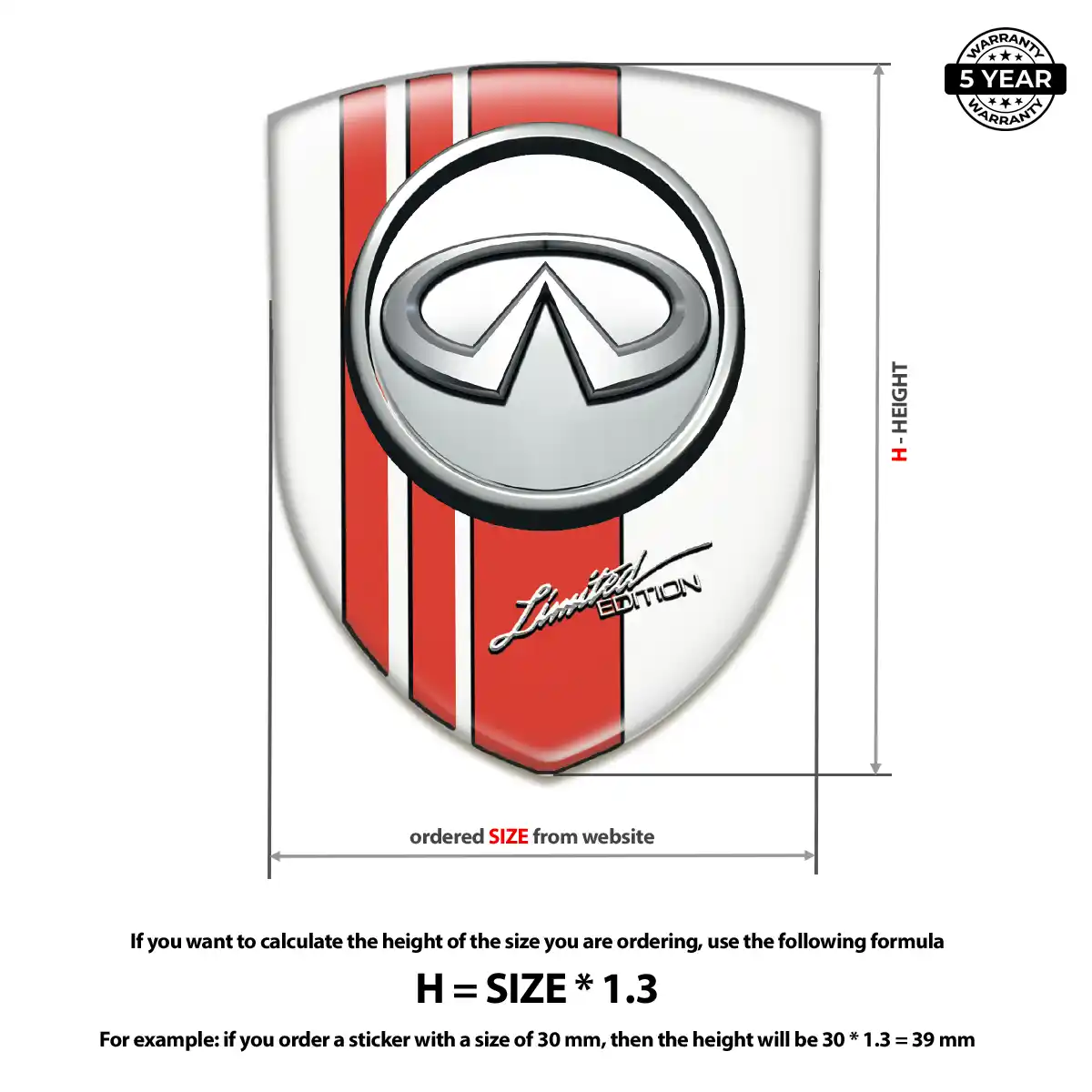 Infiniti Automotive Logo Sticker Performance Style