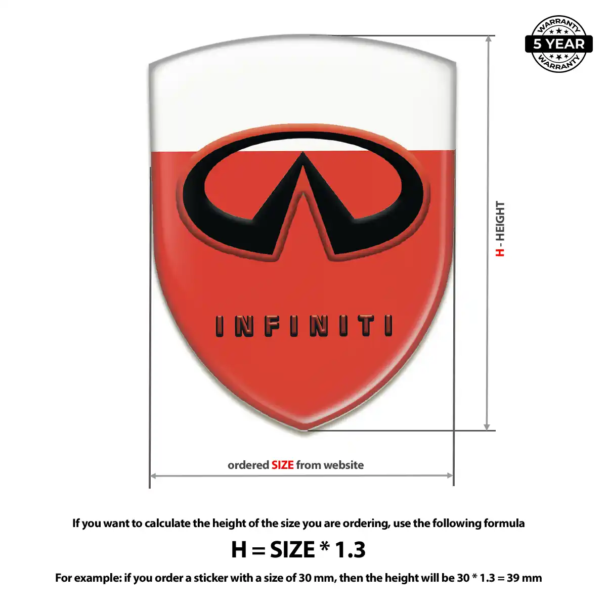 Infiniti Automotive Logo Sticker Prestige Line
