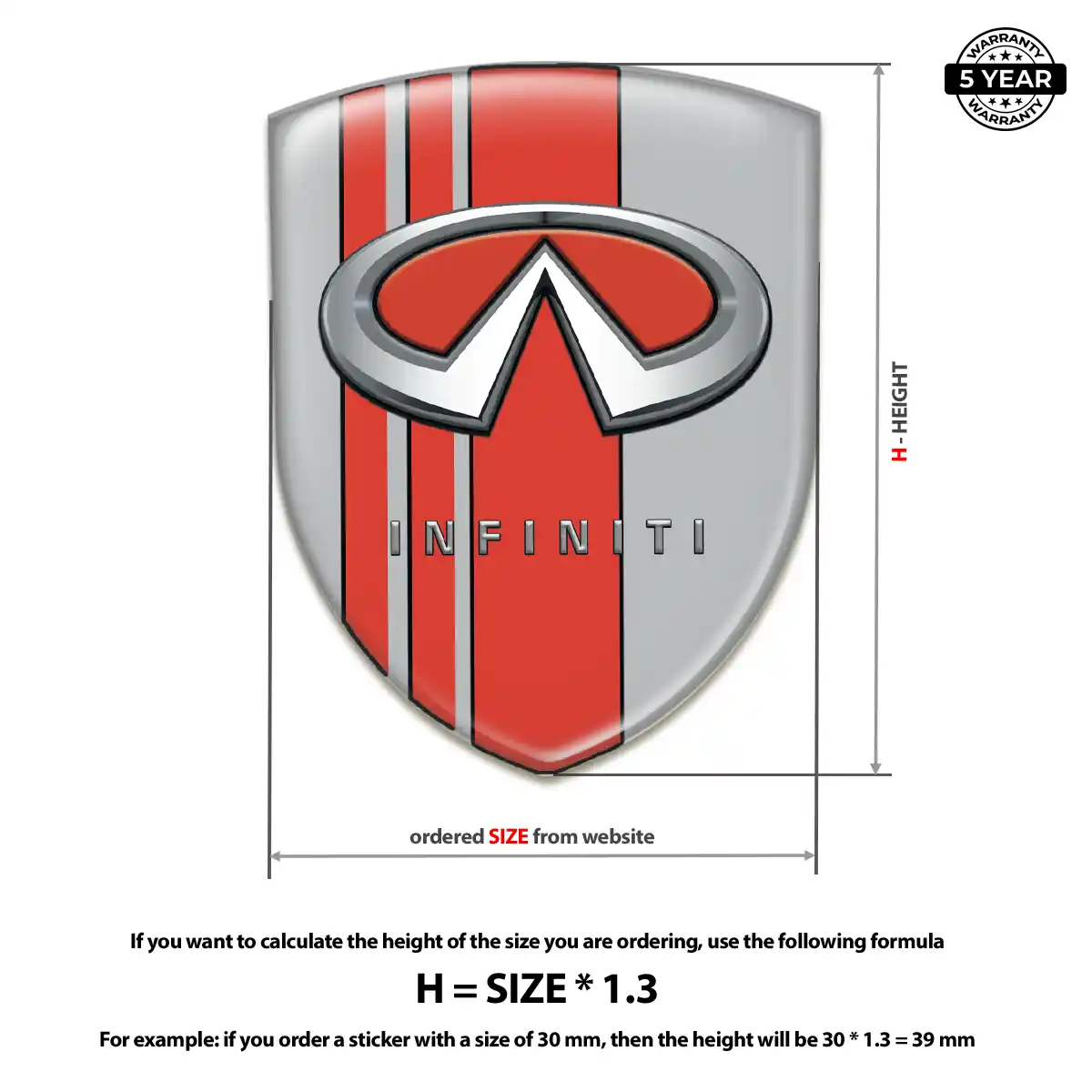 Infiniti Automotive Logo Sticker Prime Quality