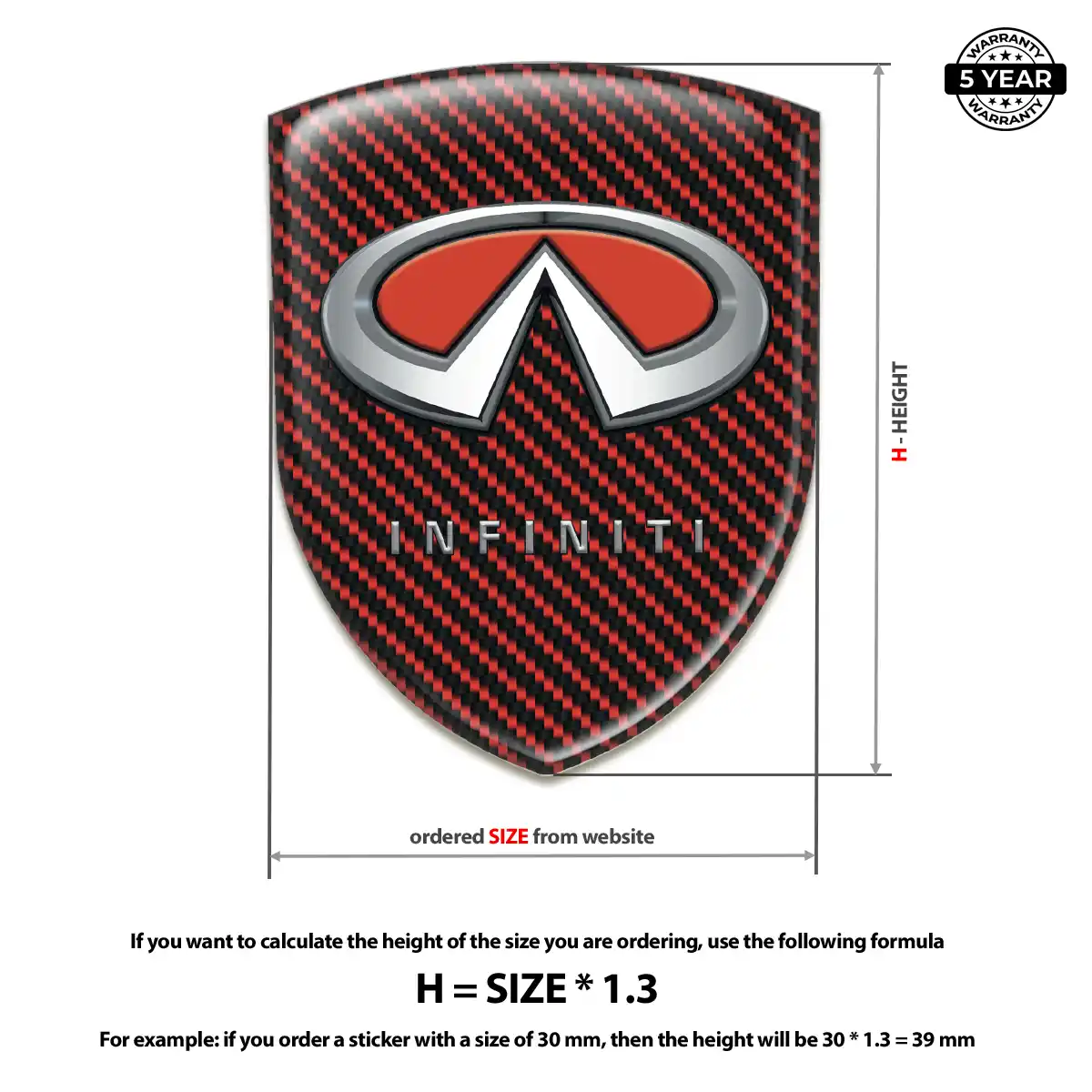 Infiniti Automotive Logo Sticker Refined Design