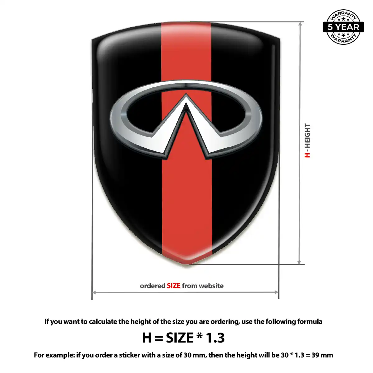 Infiniti Automotive Logo Sticker Signature Grade