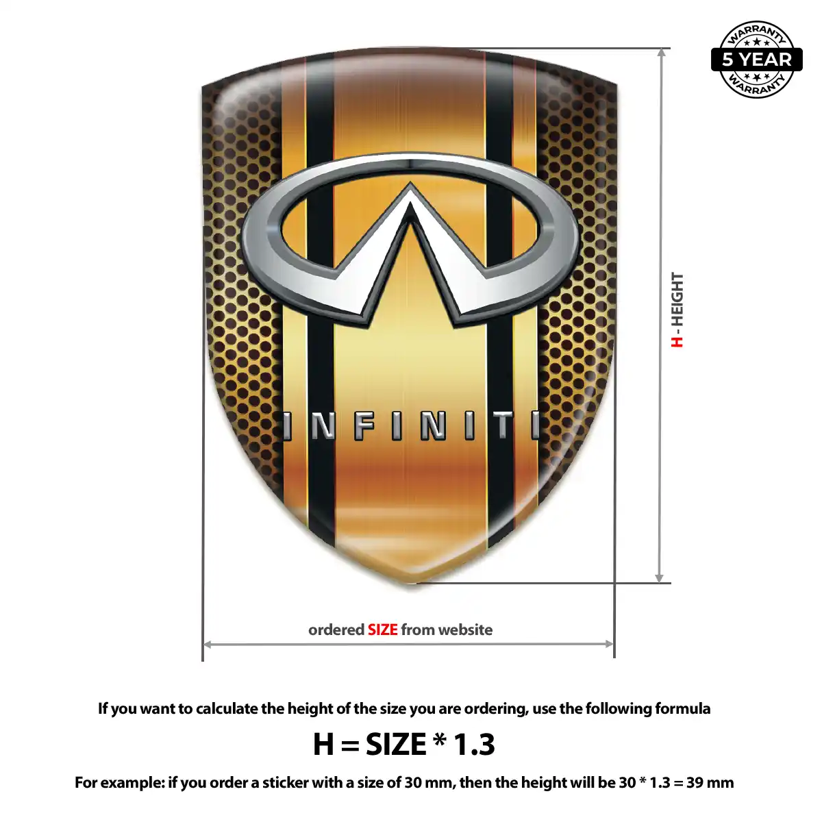 Infiniti Automotive Logo Sticker Superior Craft
