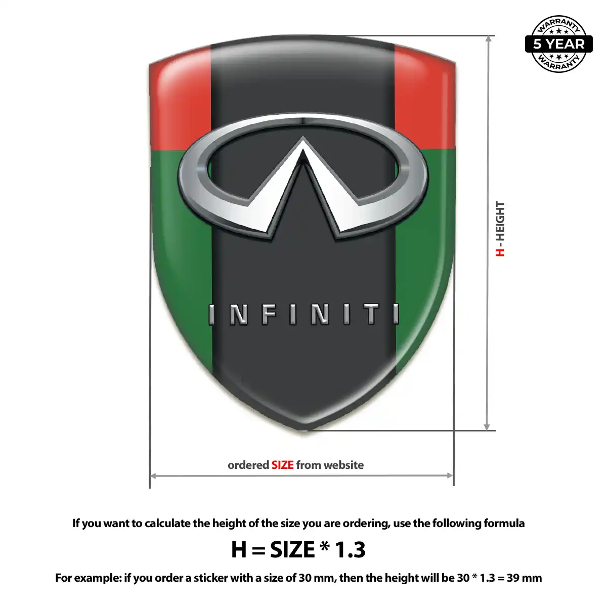 Infiniti Automotive Resin Decal Cabin Style