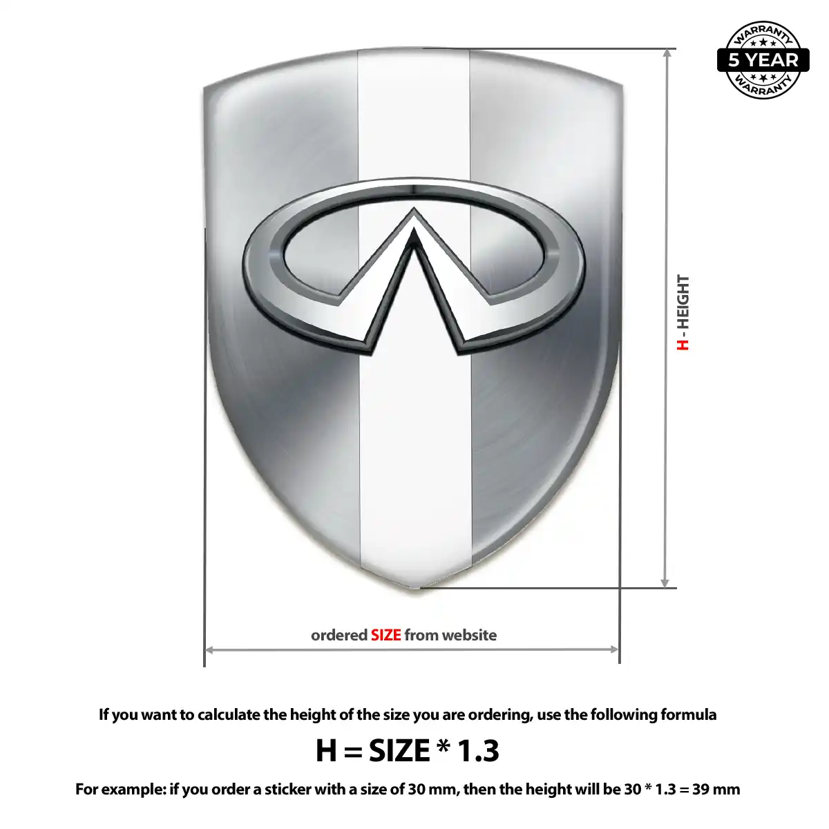 Infiniti Automotive Resin Decal Deluxe Edition