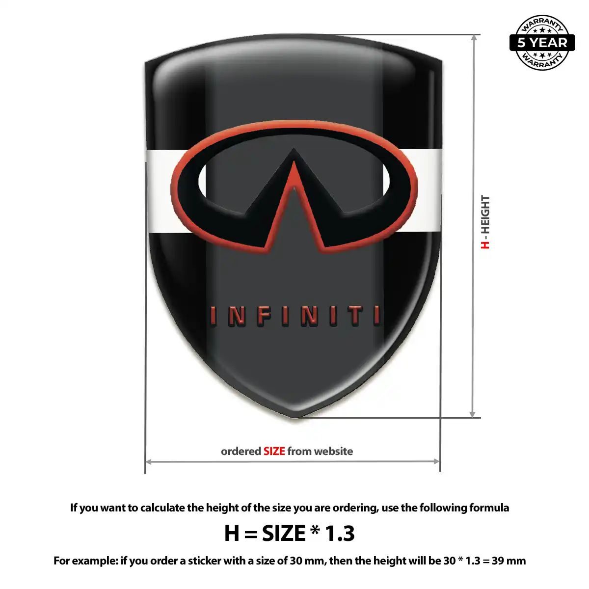 Infiniti Automotive Resin Decal Elite Edition