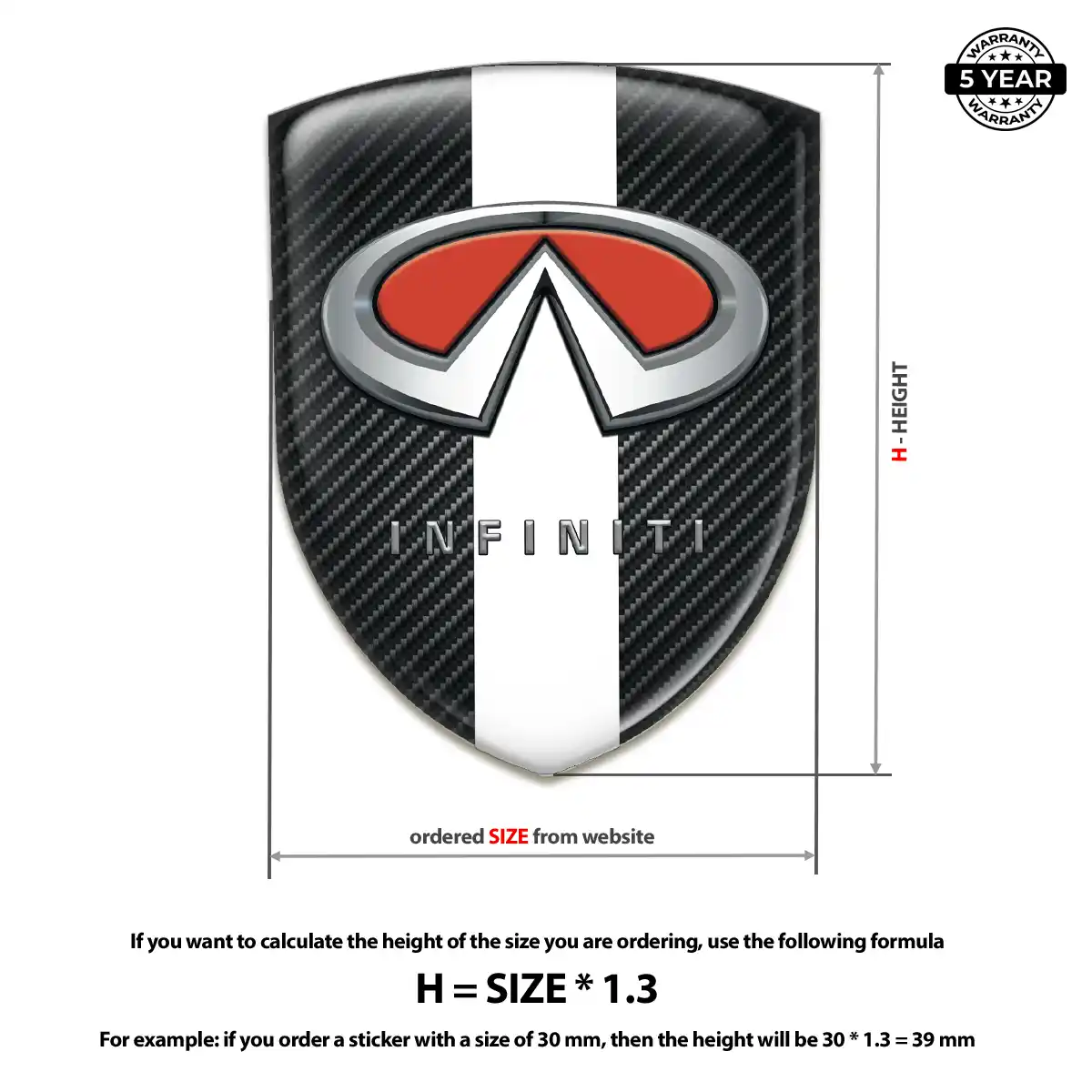 Infiniti Automotive Resin Decal Exclusive Series