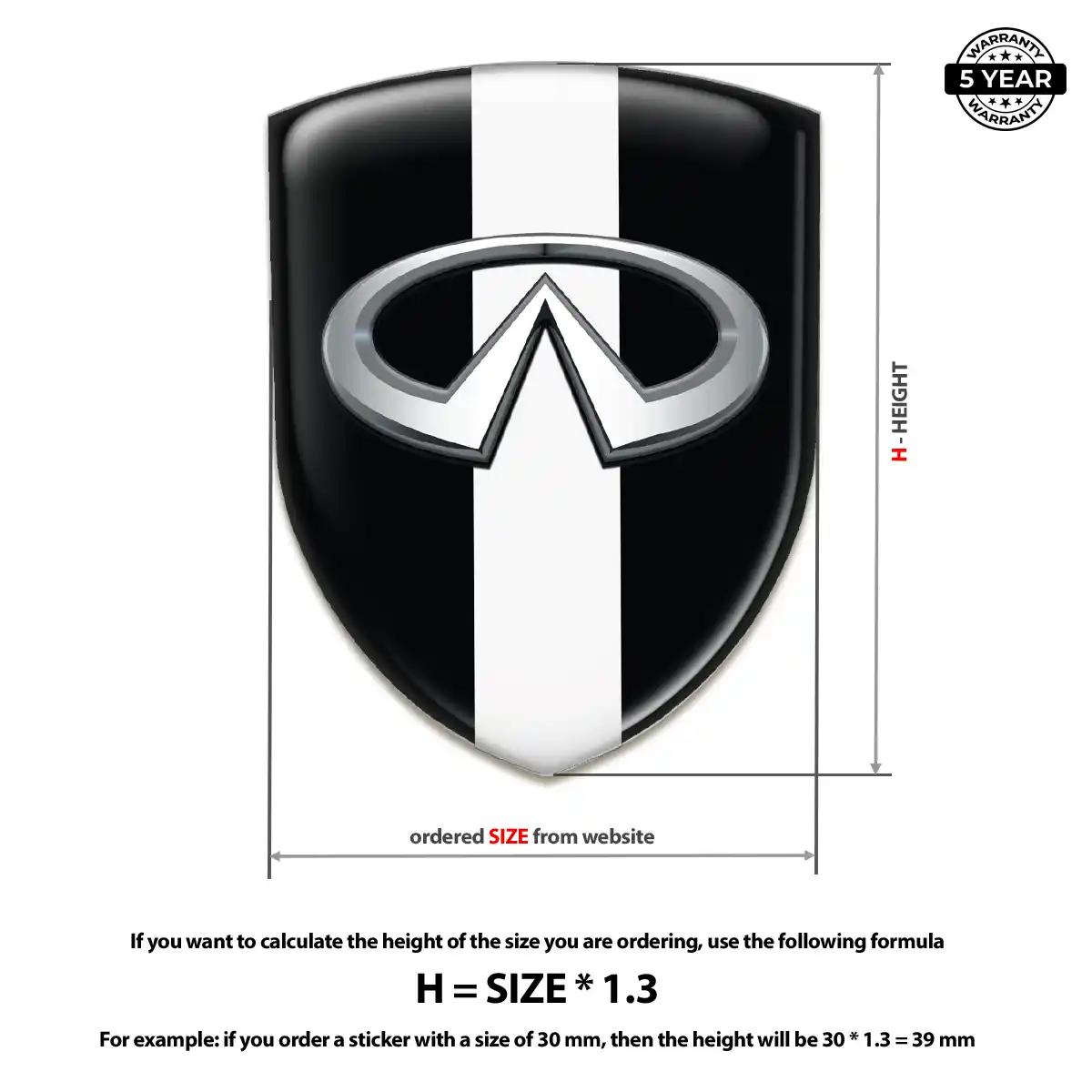 Infiniti Automotive Resin Decal Noble Edition