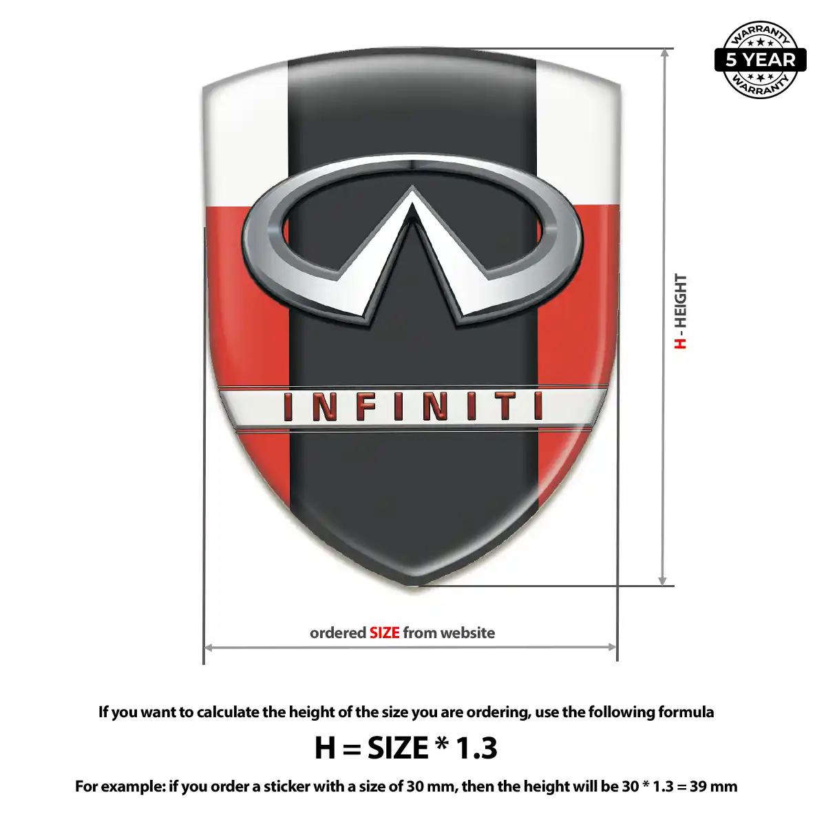 Infiniti Automotive Resin Decal Sport Tuning